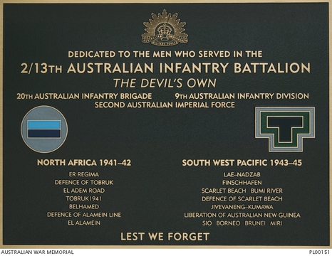 2/13th Infantry Battalion WWII 